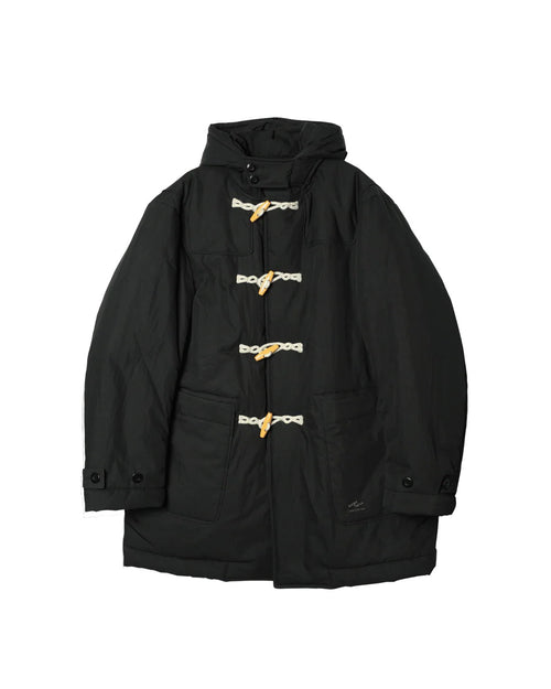 ARMY TWILL  COTTON NYLON DUFFEL COAT BLACK