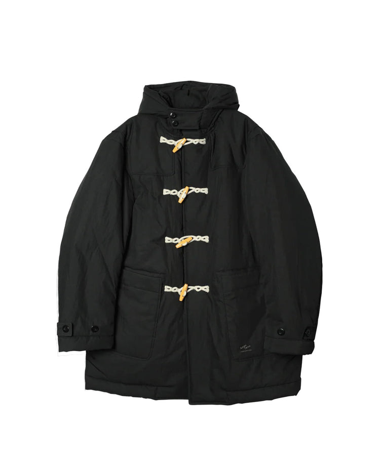 ARMY TWILL  COTTON NYLON DUFFEL COAT BLACK