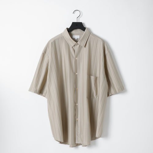 KANEMASA PHIL / 46G Atmosphere Stripe S/S Shirt KHAKI