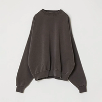 REMI RELIEF SP加工裏毛BIGサイズクルー BROWN