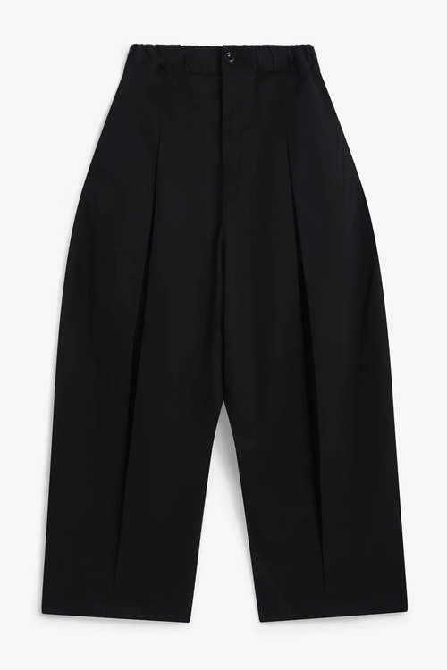sage NATION  BOX PLEAT TROUSER BLACK