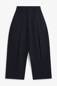 sage NATION  BOX PLEAT TROUSER NAVY