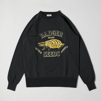 A.G.SPALDING&BROS  AZUMA(アズマ)裏毛カラーフロッキープリントFREEDOM SLEEVE SWEAT