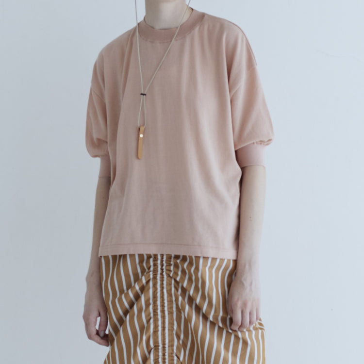 MEYAME / COTTON KNIT TEE PINK