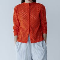 MEYAME / FRONT & BACK LACE PULLOVER　ORANGE