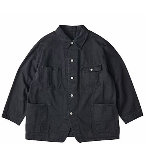 PORTER CLASSIC / STEINBECK DENIM COVERALLS BLACK