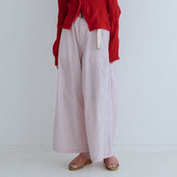 MEYAME / PIN STRIPE SIDE LINE WIDE PANTS PINK