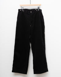 Ordinary fits  CORDUROY BELL PANTS BLACK