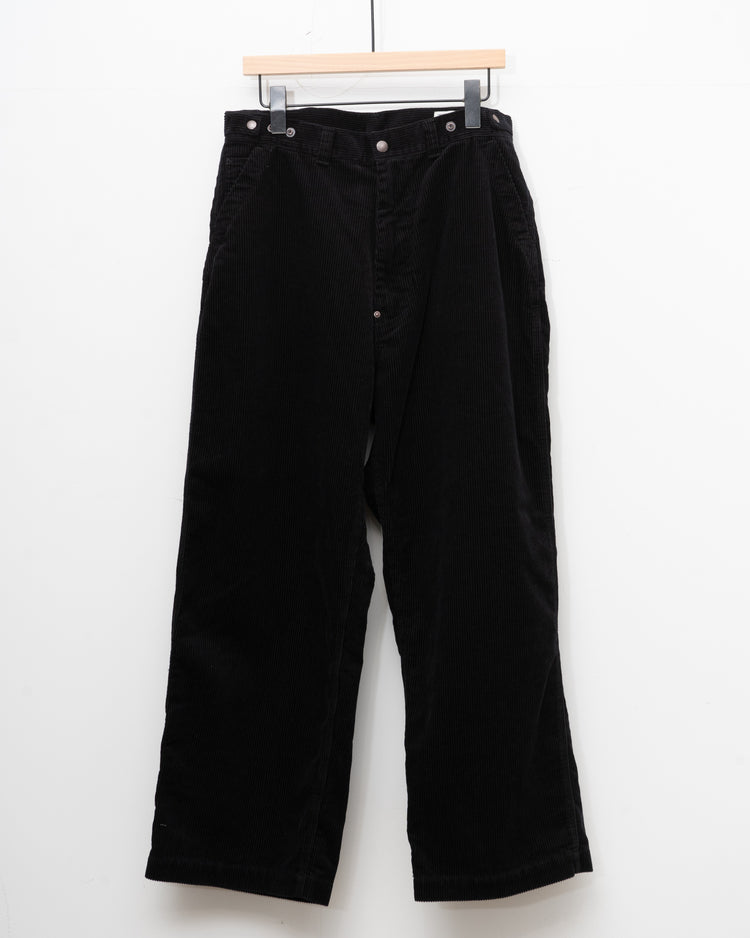 Ordinary fits  CORDUROY BELL PANTS BLACK