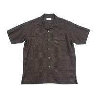 Riprap / OPEN COLLAR SH S/S (LINEN GINGHAM CHECK)