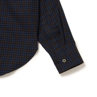 Riprap  FLAP POCKET SHIRT (COTTON VIYELLA) NAVY/BROWN