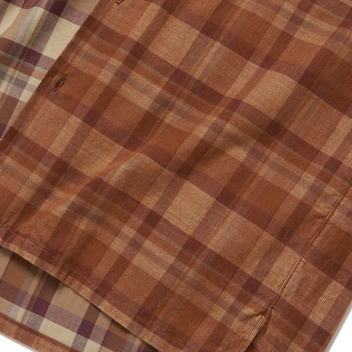 Riprap  OPEN COLLAR SH L/S (21W PLAID CORDS) BRICK