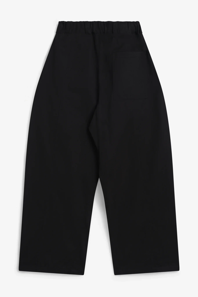 sage NATION  BOX PLEAT TROUSER BLACK
