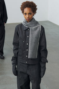 sage NATION  WELT TROUSER RAW DENIM RAW BLACK