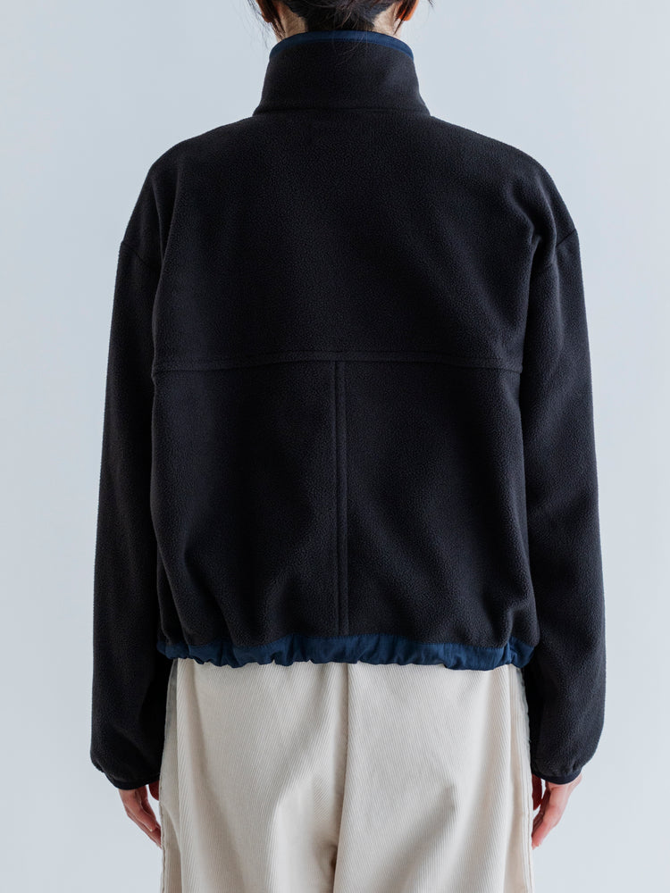 MEYAME  FLEECE SNAP SHORT JACKET OLIVE