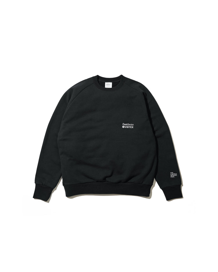 FreshService  VIBTEX for FreshService SWEAT CREW NECK PULLOVER BLACK