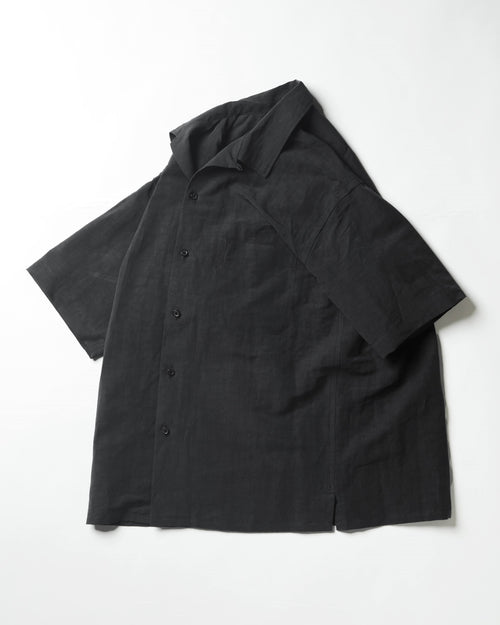 A VONTADE / Open Collar Shirts S/S 9 BLACK