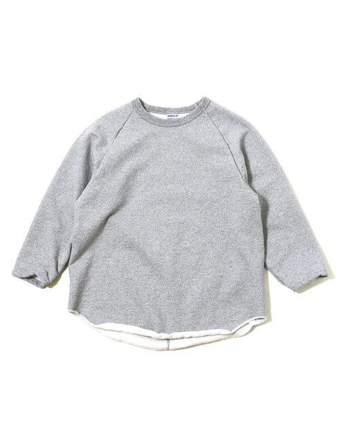 WALLA WALLA SPORT 9oz FLEECE 3/4 BASEBALL SWEAT H.GREY