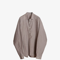 Sillage / popover shirt stripe brown