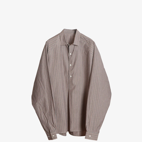 Sillage / popover shirt stripe brown 