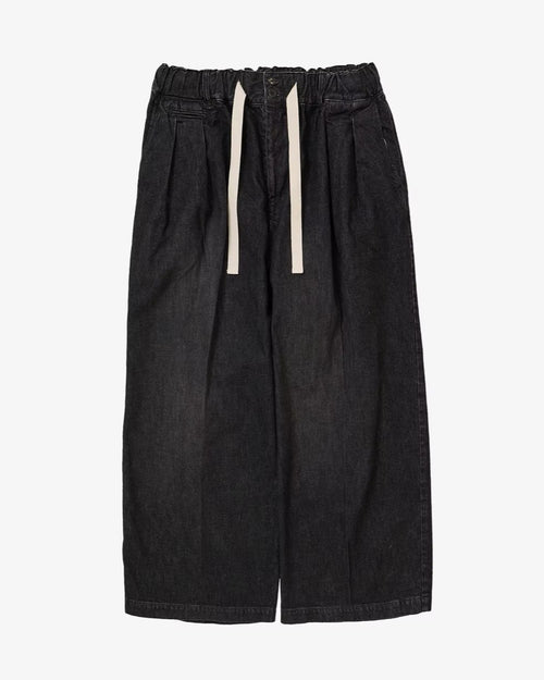 Sillage  hakama pants black denim damaged