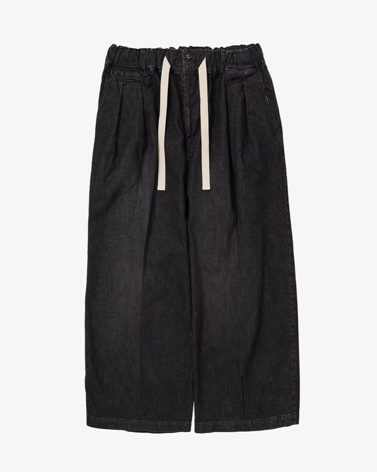 Sillage  hakama pants black denim damaged
