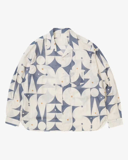 Sillage  re-engineered overshirt long sleeve aaron glasson blue