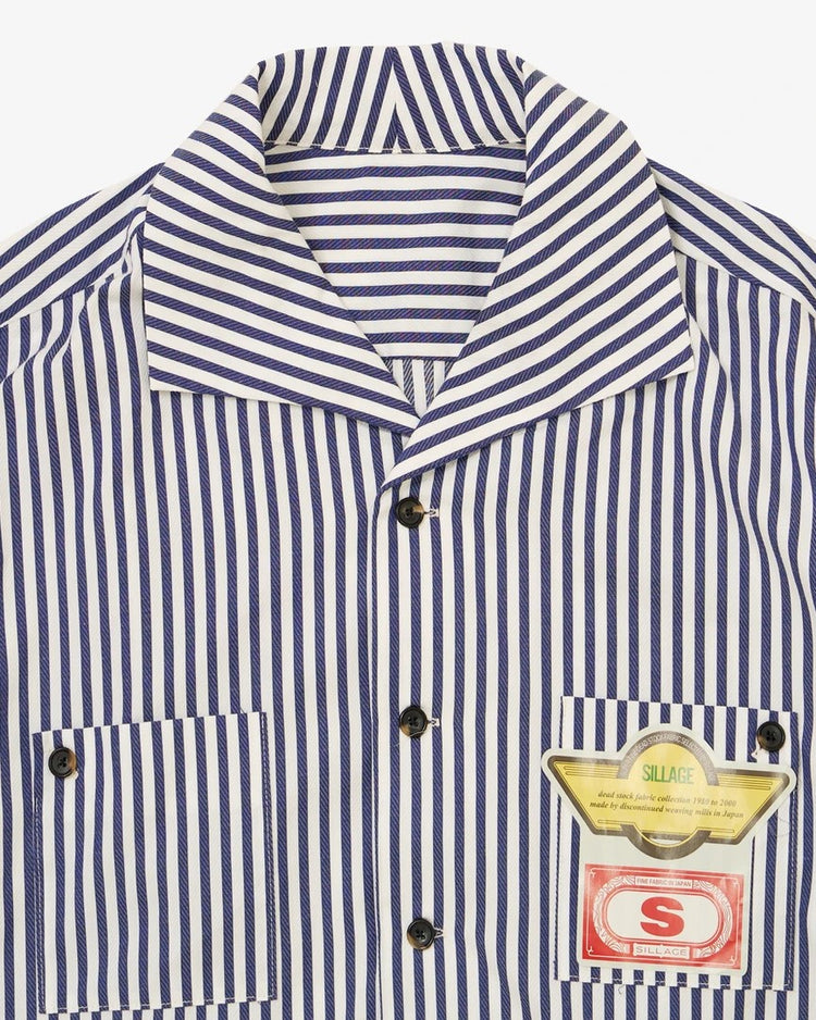 Sillage / popover shirt stripe navy 