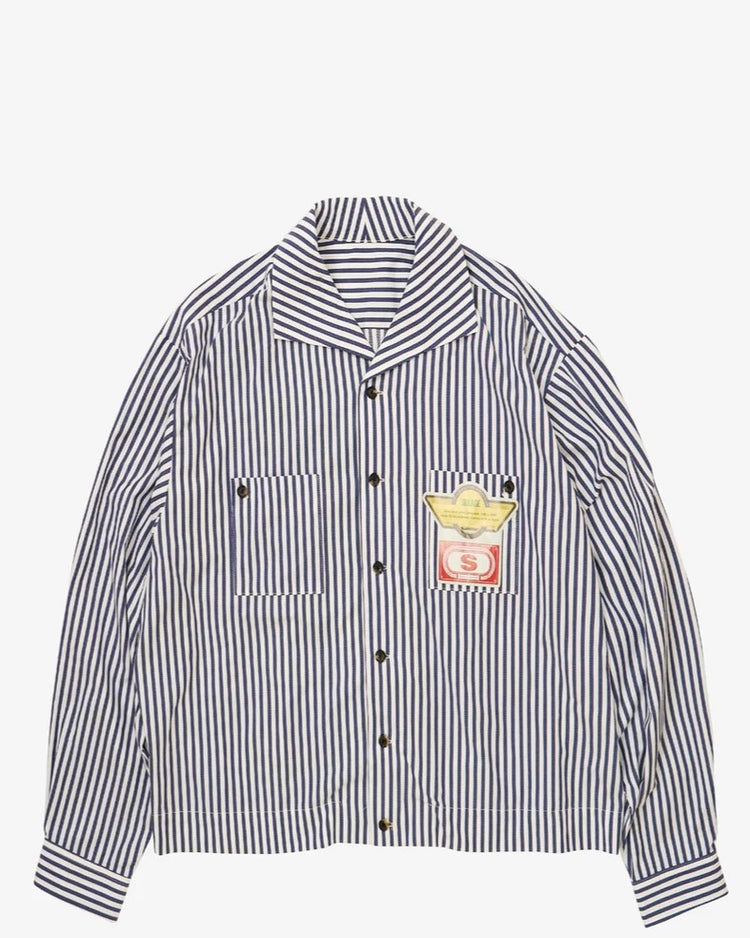 Sillage / popover shirt stripe navy 