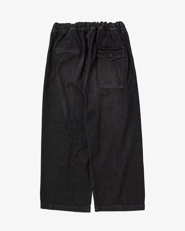 Sillage  hakama pants black denim damaged