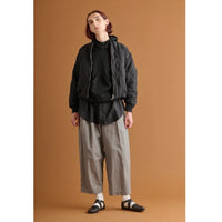 HAVERSACK / Back satin easy wide pants