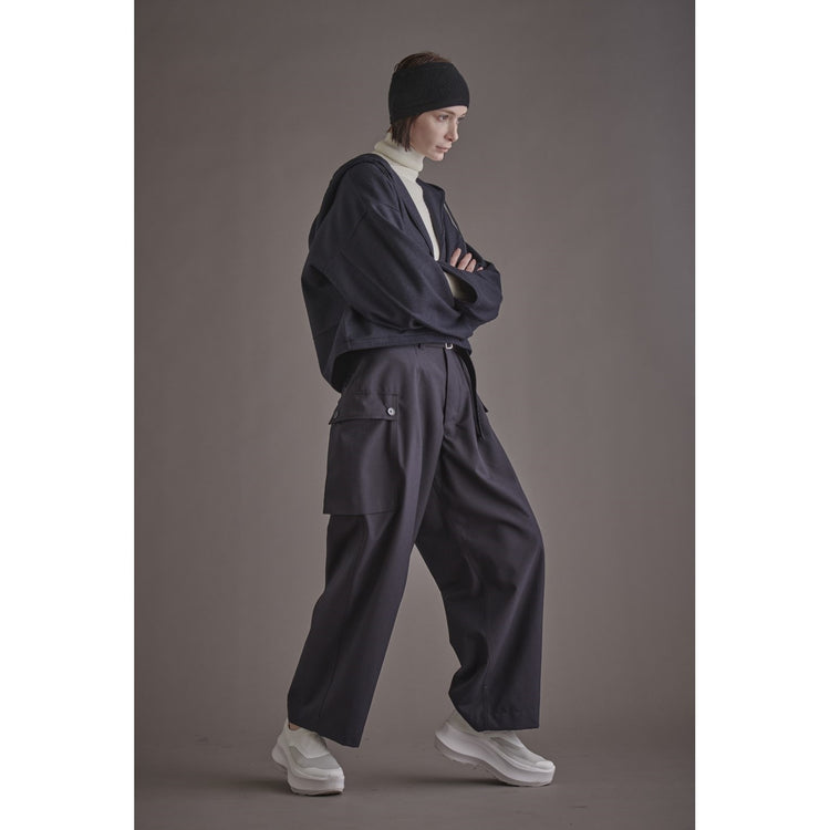 HAVERSACK / High count poplin belted cargo pants