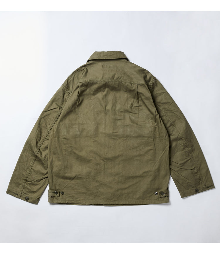 A VONTADE  Naval Utility Jacket -Military Herinbone- #47 OLIVE