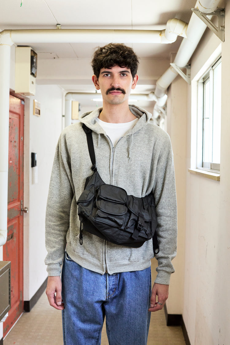 BAICYCLON by bagjack /  MULTI POCKETS SHOUDER BAG SMALL (BLACK2) BCL-85