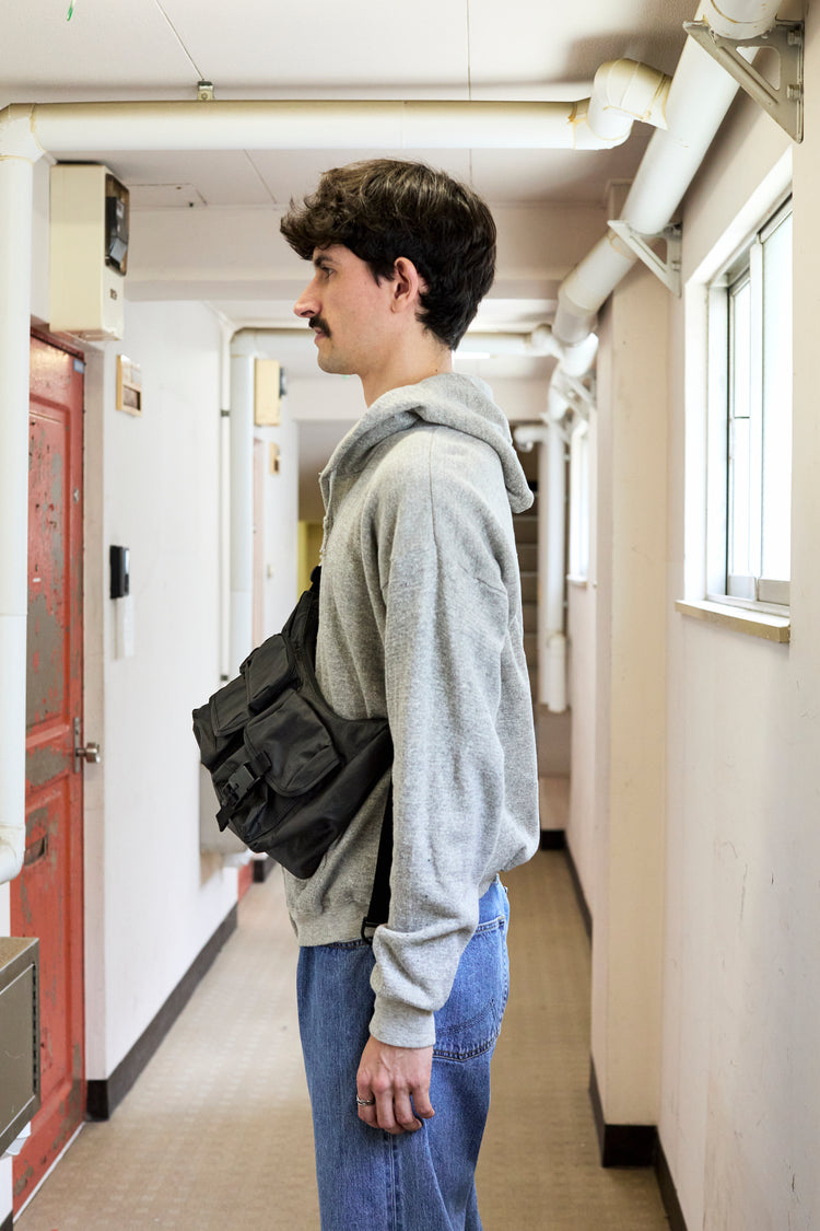 BAICYCLON by bagjack /  MULTI POCKETS SHOUDER BAG SMALL (BLACK2) BCL-85