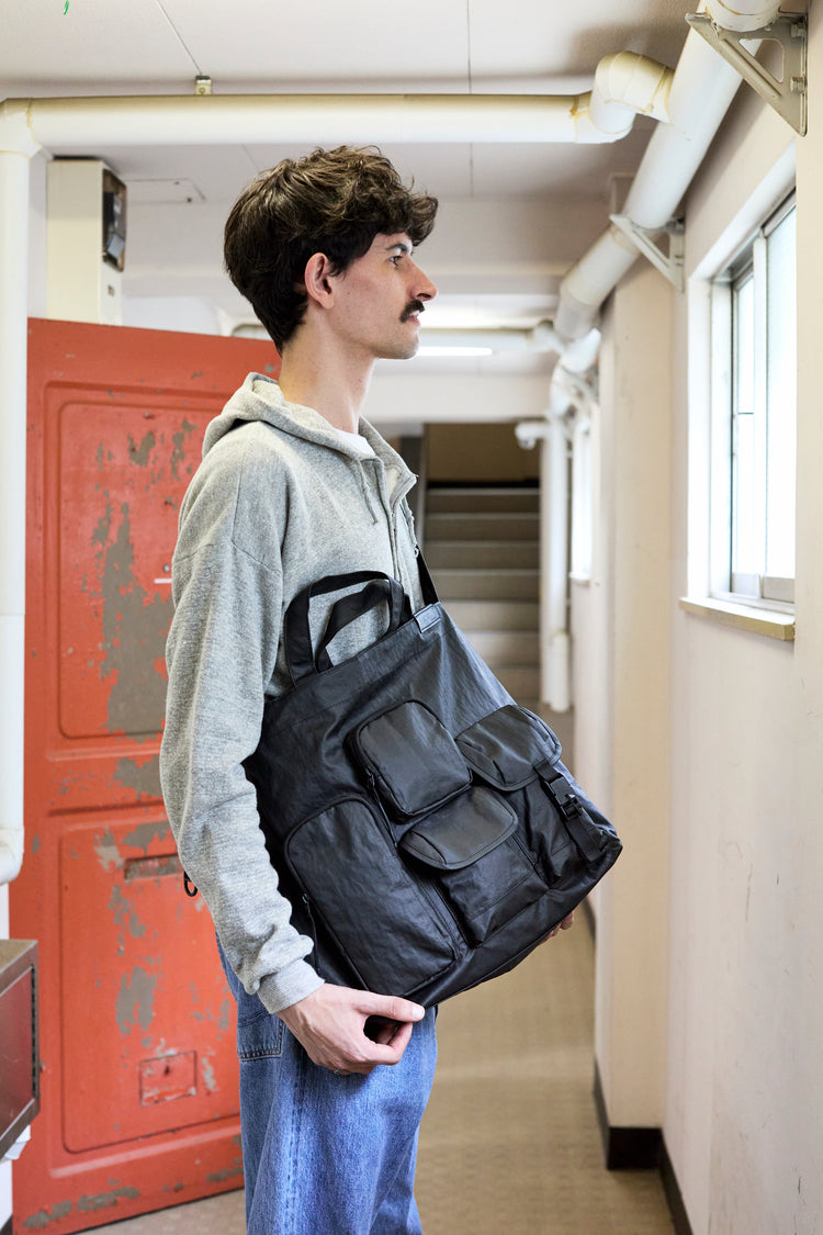 BAICYCLON by bagjack /  MULTI POCKETS 2WAY TOTE MEDIUM BCL-68 (BLACK2)