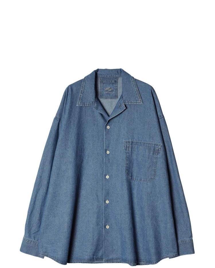 ARMY TWILL / LIGHT DENIM SHIRT BLUE