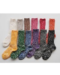 ラッキーソックス / ミックスリブソックス ブラウン