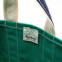 WORKERS  Deluxe Tote Bag/ Green Body x Navy Handle