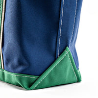 WORKERS  Deluxe Tote Bag/ Navy Body x Green Handle