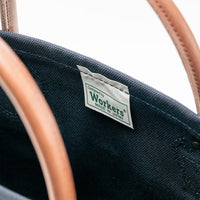 WORKERS  Leather Handle Tote_Navy_Medium/Short Handle