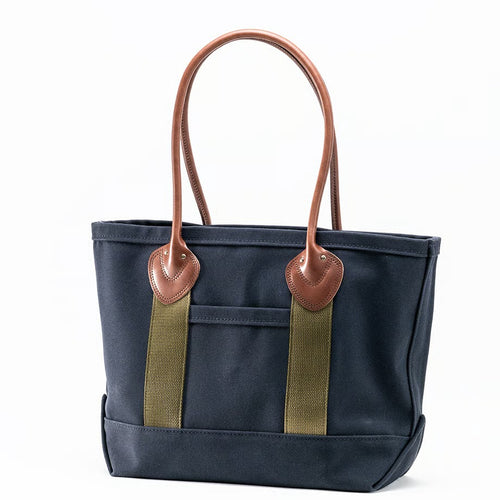 WORKERS  Leather Handle Tote_Navy_Medium/Long Handle