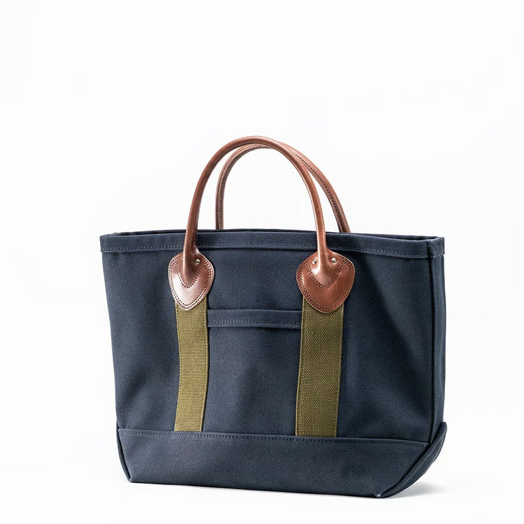 WORKERS  Leather Handle Tote_Navy_Medium/Short Handle