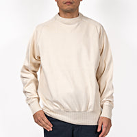 WORKERS  Cotton Saddle Shoulder Sweater, White