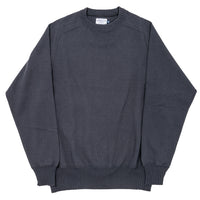 WORKERS  Cotton Saddle Shoulder Sweater, Faded Black