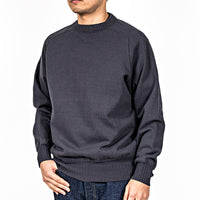 WORKERS  Cotton Saddle Shoulder Sweater, Faded Black