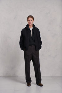 OLD JOE BRAND   FRONT TUCK ARMY TROUSER BLACK