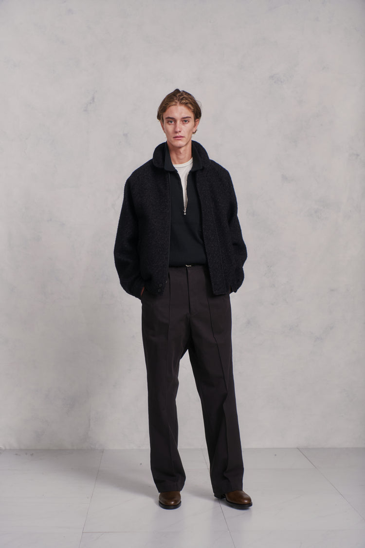 OLD JOE BRAND   FRONT TUCK ARMY TROUSER BLACK