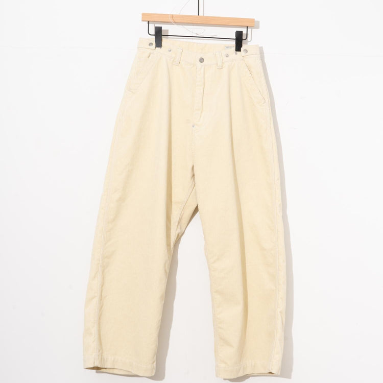 Ordinary fits / CORDUROY BELL PANTS IVORY