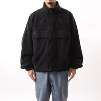 BAMME / Recycled polyester eco fleece British Police zip blouson oversized unisex 